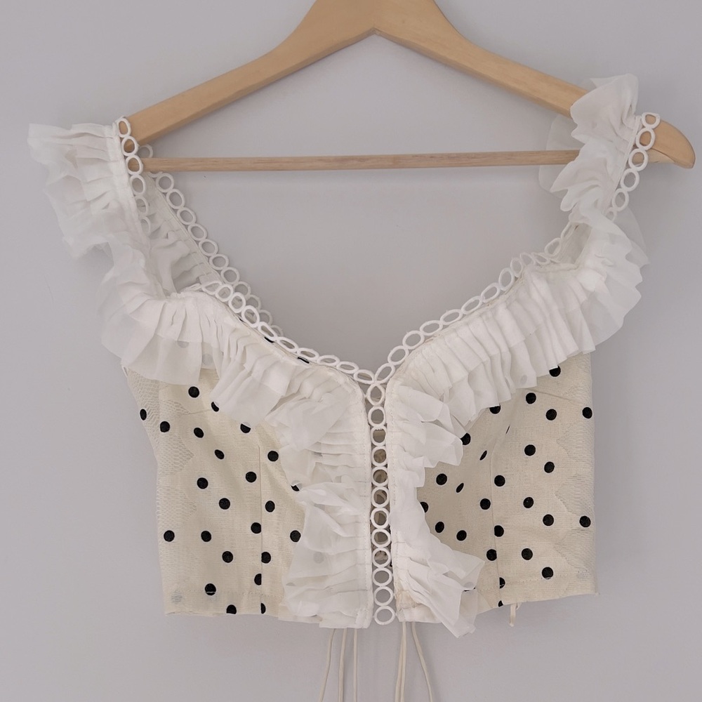 IXIAH - -Pocka Dot Crop Top 🎄Christmas Sale 🎄